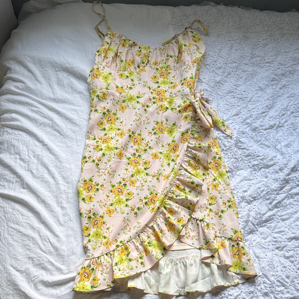 Floral Dress with Ruffle Detail